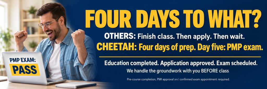 PMP Exam Prep - four days then pass the PMP exam on the fifth day